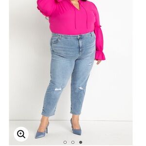 Eloquii Gena Fit Stretch Denim Mom Jean